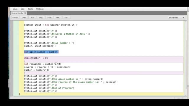 Reverse a Number in Java смотреть онлайн
