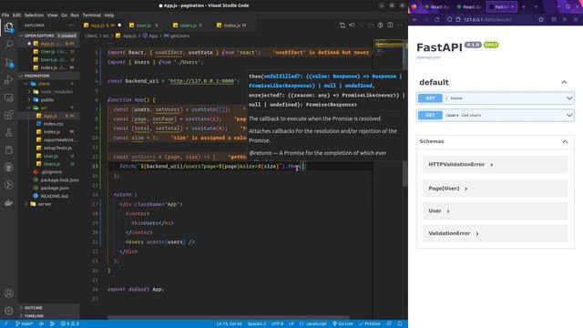 React + FastAPI Pagination смотреть онлайн