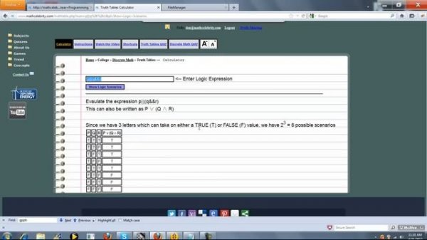 Truth Table Calculator