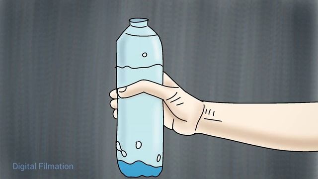 Something Unusual Inside The Water Bottle - Female Muslce Growth Animation