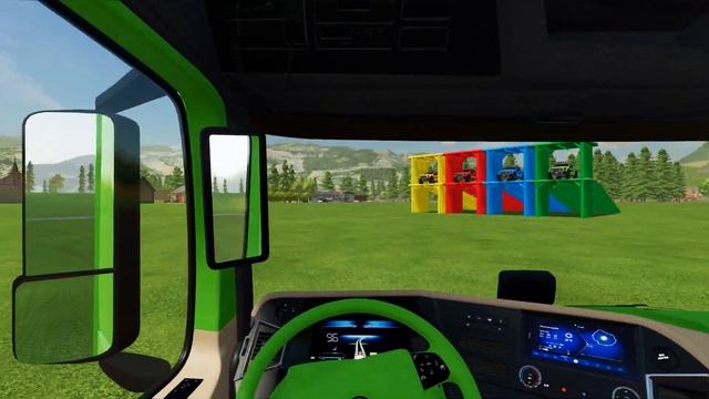 TRANSPORTING ALL POLICE CARS & FORD PICKUP wıth MERCEDES ELECTRIC TRUCKS! Farming Simulator 22 смотреть онлайн