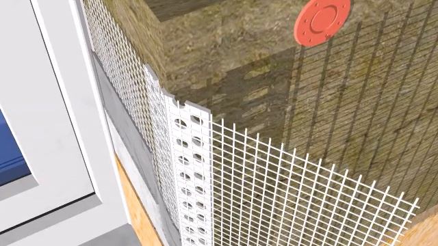 Rialta © профиль угловой ПВХ рулонный с сеткой