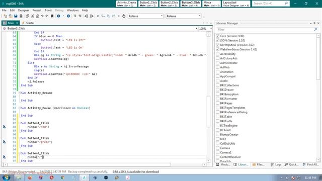 B4A: Create APK Android App LEDs Controller IoT for ESP8266 12-f with JSON Request on Local Networ смотреть онлайн