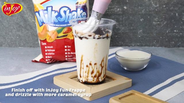 How to make Creamy Caramel Fun Frappe | inJoy Philippines Official смотреть онлайн