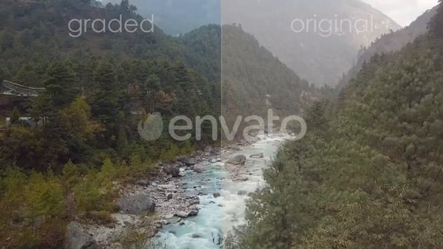 Полет вдоль горной речки в Непале / Along mountain river in Nepal смотреть онлайн