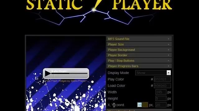 Static Player - Make a flash mp3 player without flash or actionscript смотреть онлайн