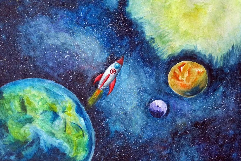 Мастер-класс " Рисуем космос" смотреть онлайн