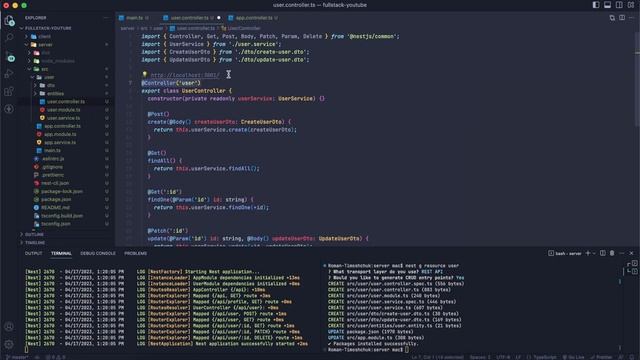 Что такое NestJS Module, Entity, Dto. Создаем необходимые сущности. TypeORM, ReactJs [eng subs] смотреть онлайн