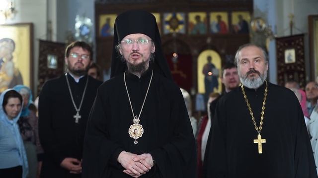 В канун праздника Вознесения епископ Вениамин совершил бдение в Воскресенском соборе г. Борисова смотреть онлайн