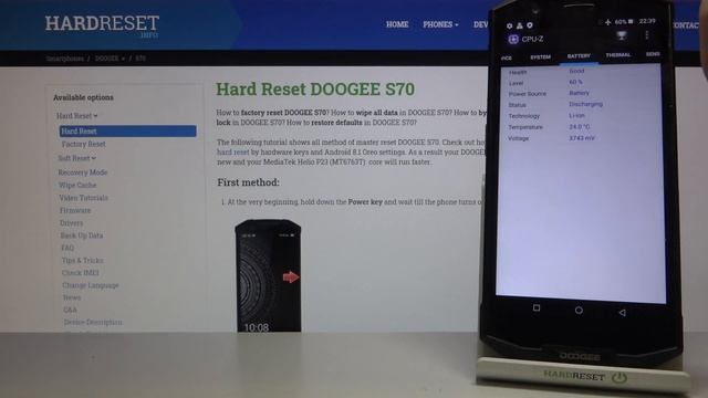 CPU-Z на телефоне DOOGEE S70. смотреть онлайн