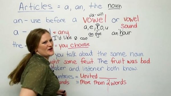 A, AN, THE - Articles in English