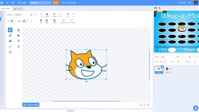 How to make Whac-a-Mole game in Scratch | Scratch Beginner Tutorial смотреть онлайн