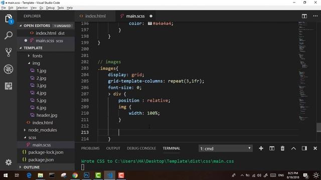 8 - ( Desing Template HTML 5 - Sass ) Images Section смотреть онлайн