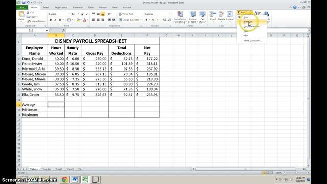 Excel Disney Payroll смотреть онлайн