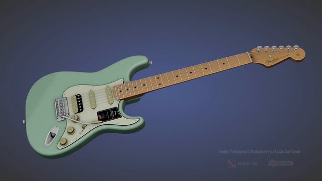 Fender American Professional II Stratocaster HSS Mystic Surf Green смотреть онлайн