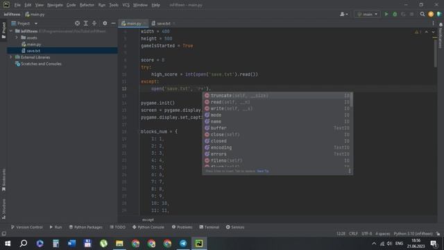 Игра в 15 на python и pygame. Game in 15 in python and pygame смотреть онлайн