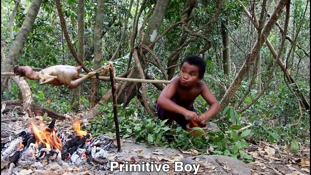 Survival in the rainforest - Catch chicken and cooking eating смотреть онлайн