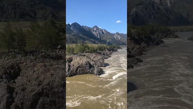 Катунь, Ороктойский мост Алтай #алтай #горы #катунь #altay #nature #mountains #river смотреть онлайн