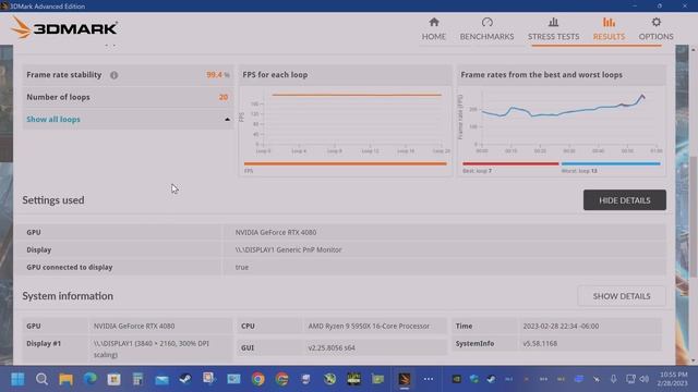 New ZOTAC AMP Extreme 4080 / 3DMARK STRESS TEST смотреть онлайн