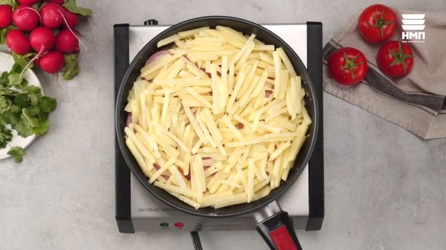 Хрустящий хашбраун с сыром и ветчиной | #видеорецепт Нева металл посуда смотреть онлайн