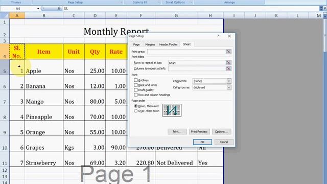 How to Repeat Rows & Column on All Excel Pages (Row on Top) смотреть онлайн