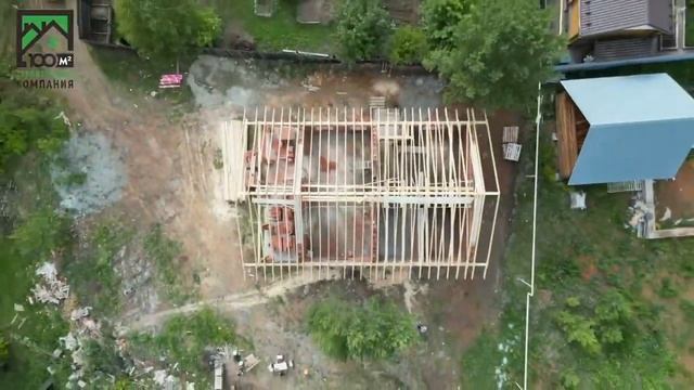 Дом в стиле Шале с панорамными окнами по проекту строительной компании « 100m2» . ДО / ПОСЛЕ смотреть онлайн