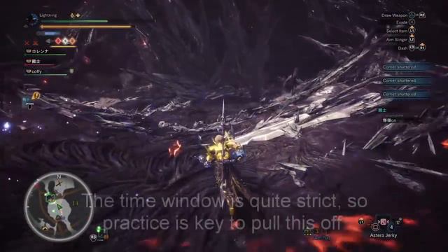 Monster Hunter: World | Avoiding behemoth's ecliptic meteor with “jump” gesture (tutorial) смотреть онлайн