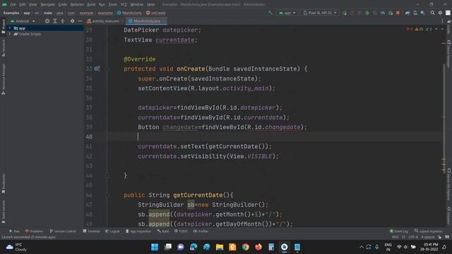 Android Datepicker Change date Example |Android Studio | DatePicker Change Date Example смотреть онлайн