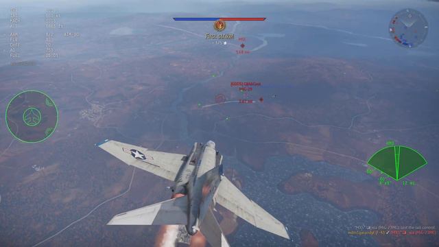 War Thunder F4J phantom II triple kill with hmd смотреть онлайн