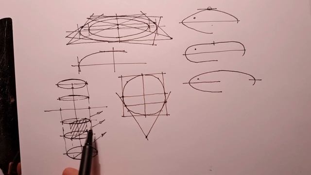 Как нарисовать элипс , круг в перспективе. смотреть онлайн