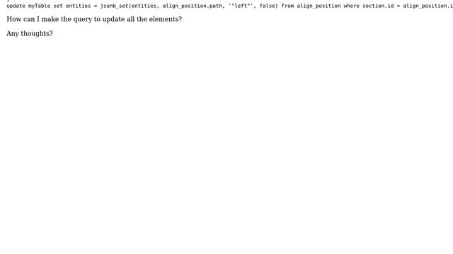 Update dynamic jsonb array of objects смотреть онлайн