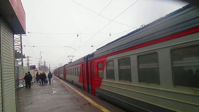 Электропоезд ЭР2Т-7184 отправление станция Нара(Наро-Фоминск)16.12.2014 смотреть онлайн