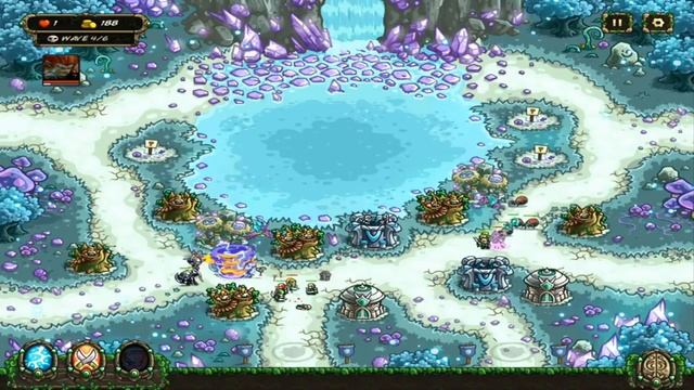 Kingdom Rush Origins Gameplay Walkthrough #9 THE CRYSTAL LAKE [Veteran] [Heroic] смотреть онлайн