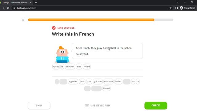 Duolingo #4085 French - English (Part 1 - Ask For Permission and Support A Claim) смотреть онлайн