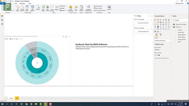 Creating the Sunburst visual in Power BI смотреть онлайн