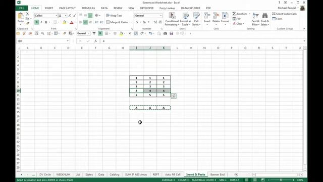 Insert Cells And Paste Simultaneously In #Excel смотреть онлайн