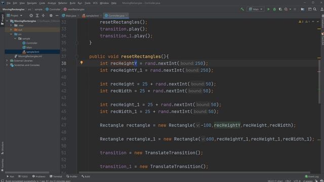 JavaFX and Scene Builder - IntelliJ: Moving rectangles; TranslateTransition смотреть онлайн