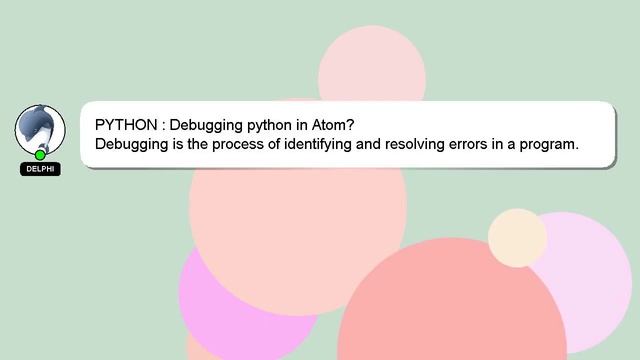 PYTHON : Debugging python in Atom? смотреть онлайн