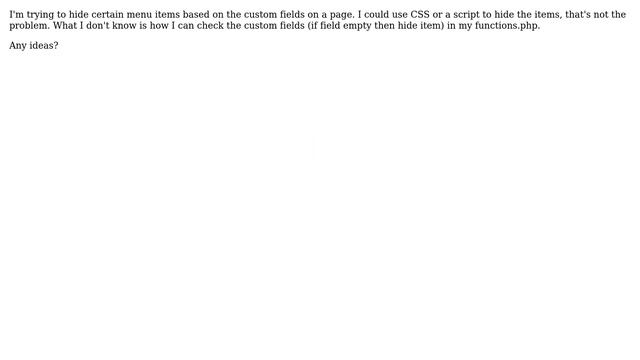 Wordpress: How to check custom fields from functions.php? смотреть онлайн