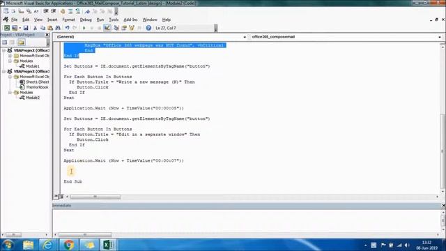 OFFICE 365 MAIL COMPOSE USING EXCEL VBA (MACRO) - TUTORIAL 1 смотреть онлайн