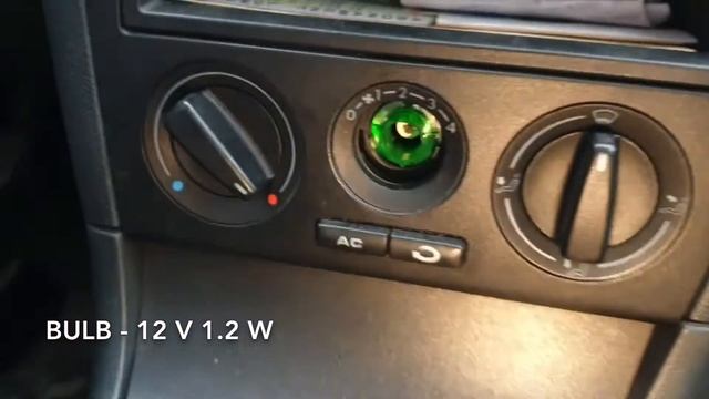 How to change the light bulb air conditioner climate control in your VW Golf Mk 4 Bora Octavia Mk 1 смотреть онлайн