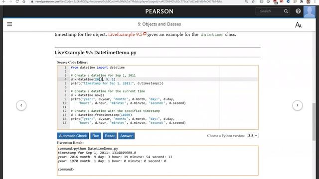 Daniel Liang Python Section 9.4 смотреть онлайн
