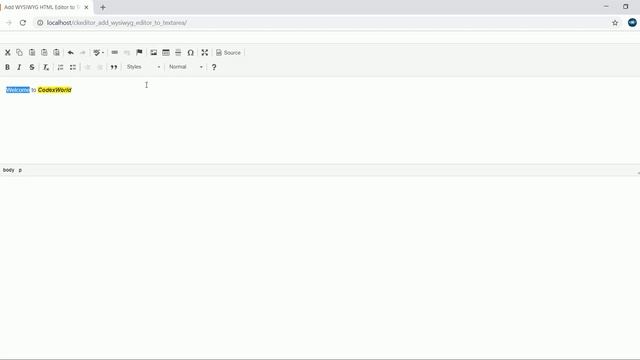 Add WYSIWYG HTML Editor to Textarea with CKEditor смотреть онлайн