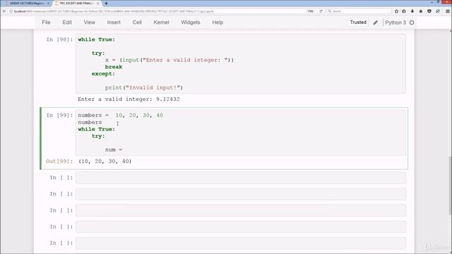#30 Python tutorials-Python for beginners|Try,except and finally! смотреть онлайн