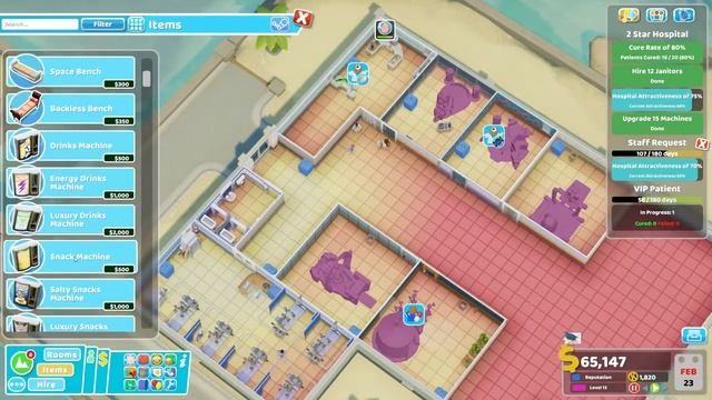 Two Point Hospital Pebberley Island Part 5 HOSPITAL BEAUTIFICATION смотреть онлайн