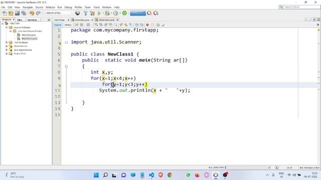 Java #18 | java for beginners | nested loop | In Hindi смотреть онлайн