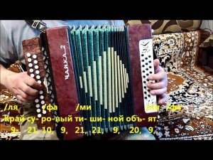 Три танкиста. ( На границе тучи ходят хмуро...). Разбор на гармони.