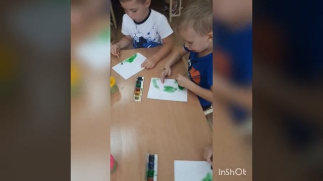 Рисование "Грибочки на полянке" старшая группа. смотреть онлайн