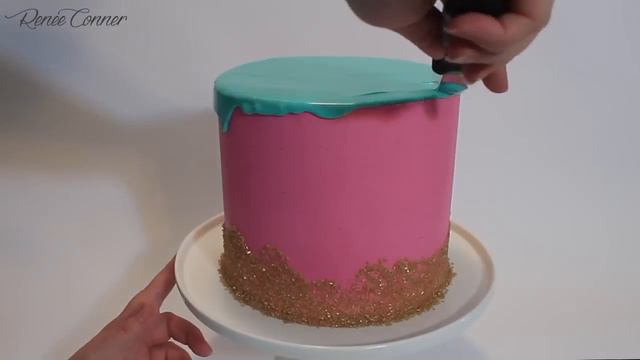 How To Make A Color Drip Cake | Renee Conner