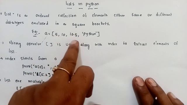 lists in python | data types in python | SRT Telugu Lectures | python tutorials смотреть онлайн